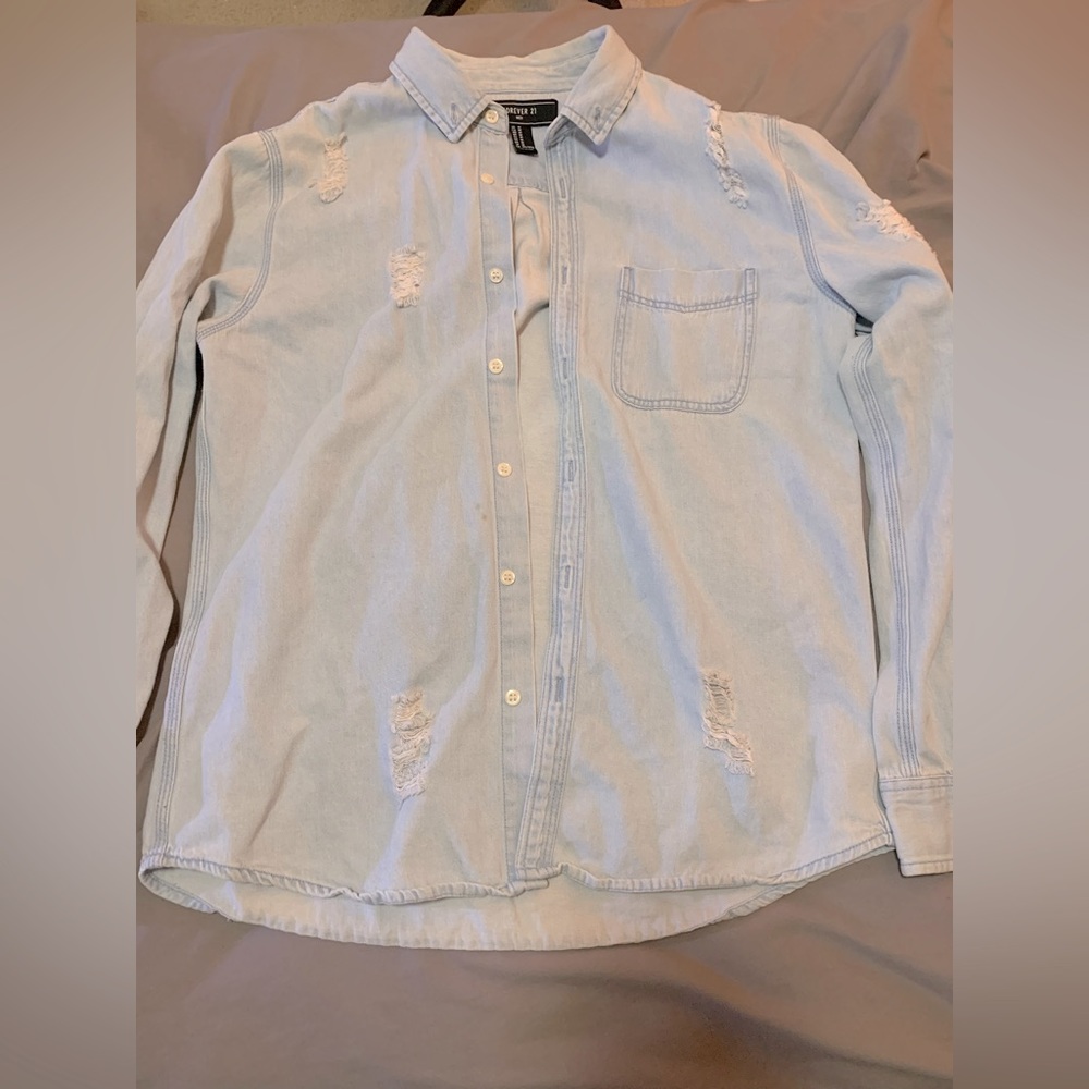Powder blue flannel